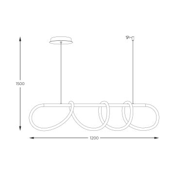 Zuma Line - LED Hanglamp aan een koord LED/45W/230V 3000/4000/6000K goud