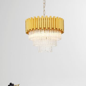 Zuma Line - Hanglamp aan een ketting 4xE14/40W/230V goud