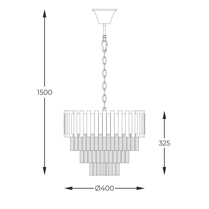 Zuma Line - Hanglamp aan een ketting 4xE14/40W/230V goud