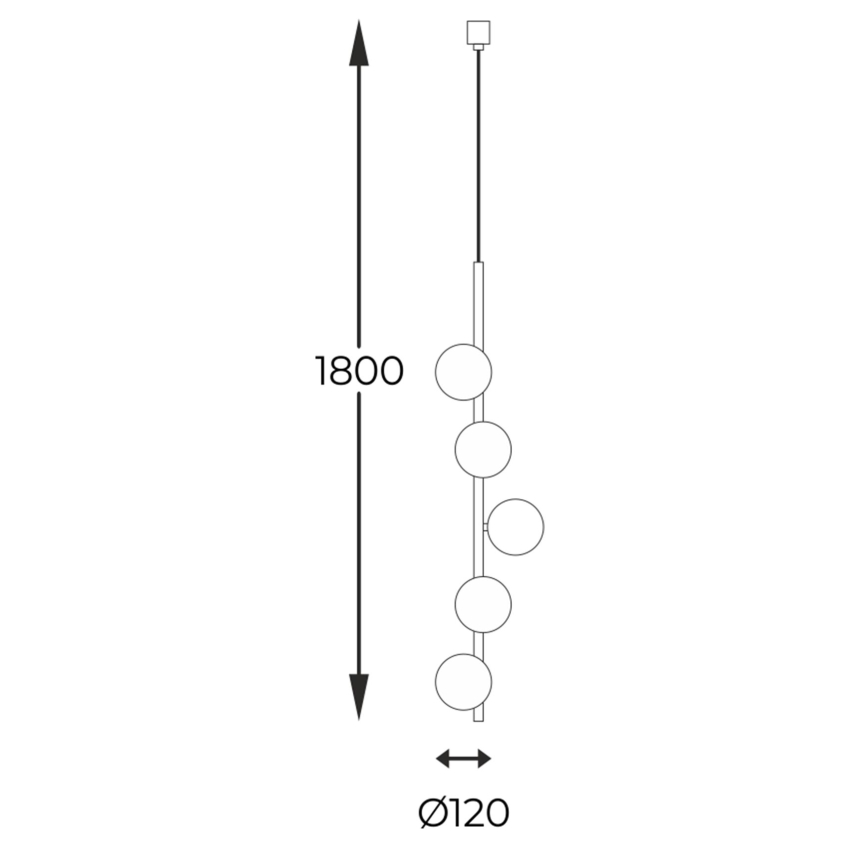 Zuma Line - Hanglamp aan een koord 5xG9/40W/230V