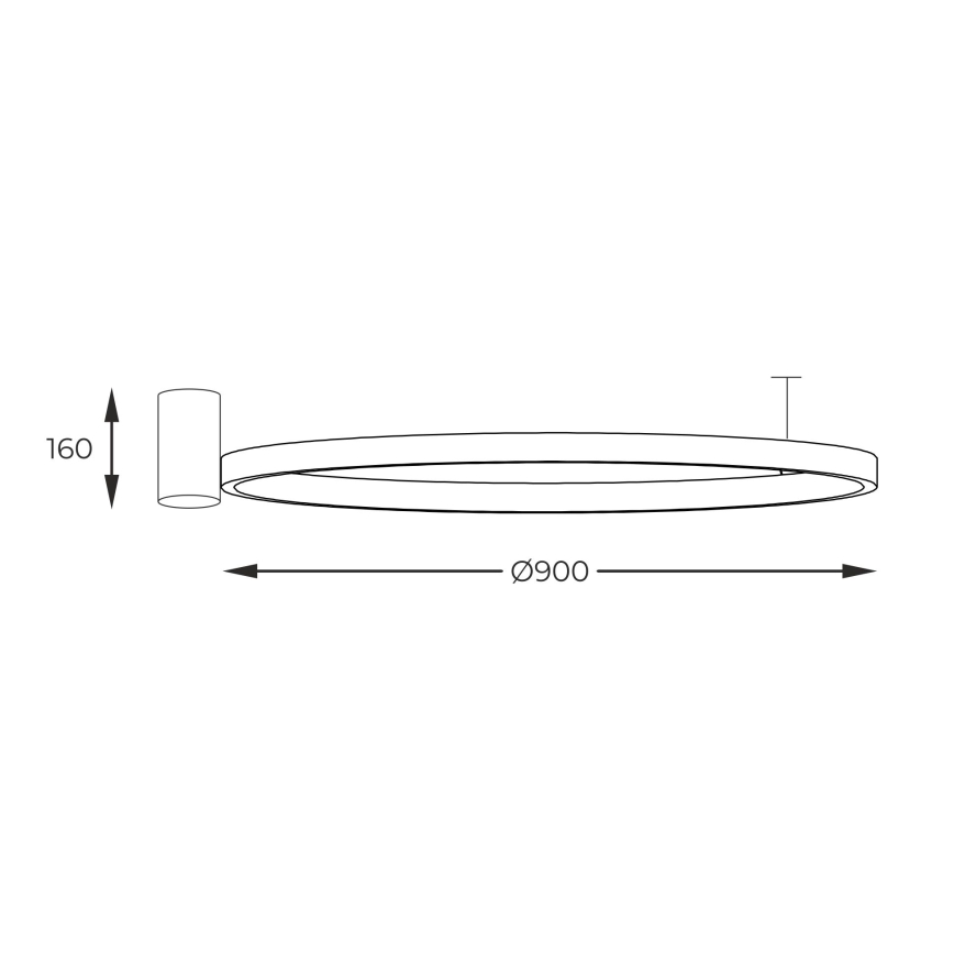 Zuma Line - LED Plafondlamp LED/40W/230V 3000/4000/6000K diameter 90 cm zwart