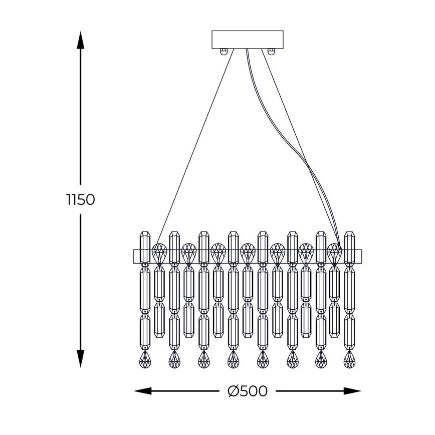 Zuma Line - Hanglamp aan een koord 6xE14/40W/230V goud