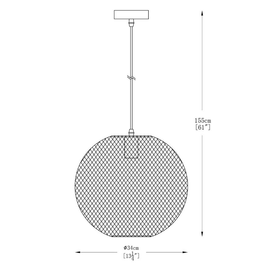 Zuma Line - Hanglamp aan een koord 1xE27/40W/230V antraciet