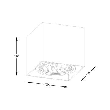 Zuma Line - Spot 1xGU10-ES111/15W/230V zwart