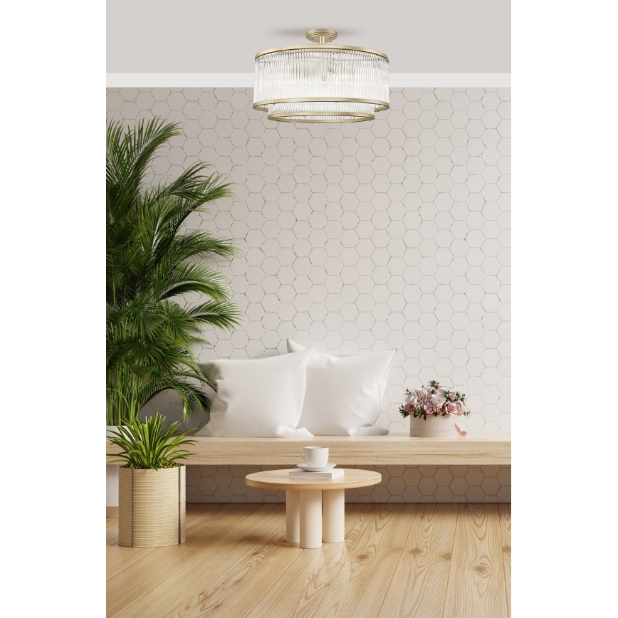 Zuma Line - Bevestigde hanglamp 6xE14/60W/230V goud