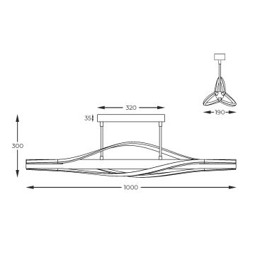 Zuma Line - LED Hanglamp met vaste pendel LED/30W/230V