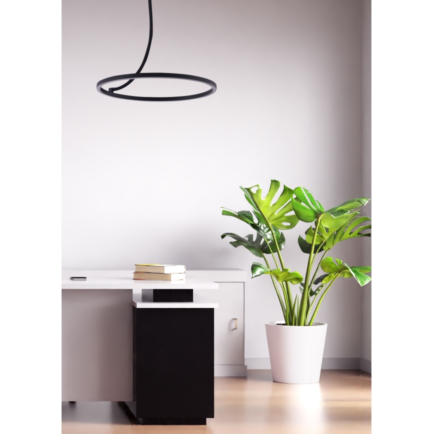 Zuma Line - LED Hanglamp met vaste pendel LED/30W/230V zwart