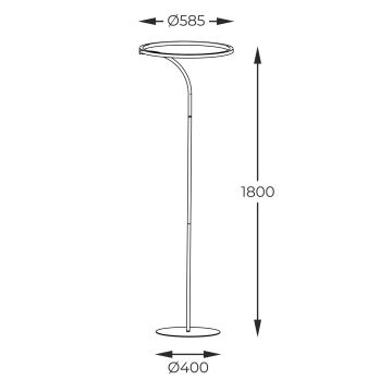 Zuma Line - Staande LED Lamp LED/24W/230V zwart