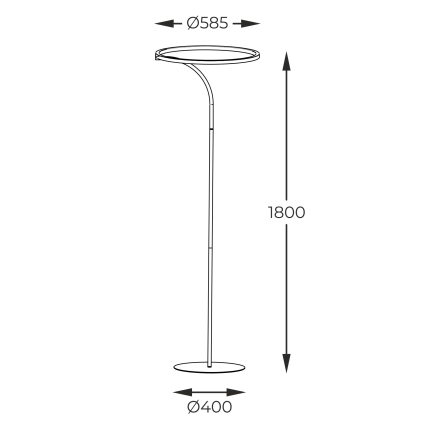 Zuma Line - Staande LED Lamp LED/24W/230V zwart