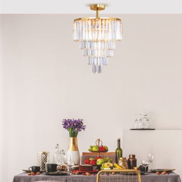 Zuma Line - Bevestigde hanglamp 10xE14/40W/230V goud