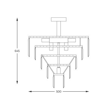 Zuma Line - Bevestigde hanglamp 10xE14/40W/230V goud