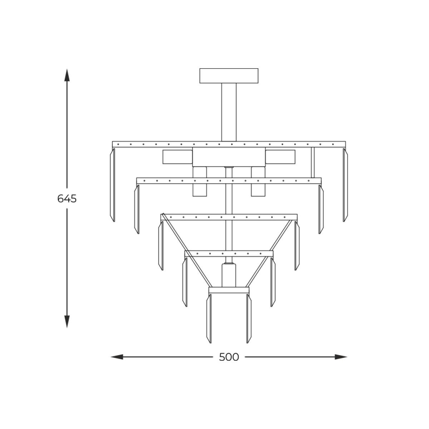 Zuma Line - Bevestigde hanglamp 10xE14/40W/230V goud