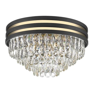 Zuma Line - Kristallen plafondlamp 5xE14/40W/230V zwart
