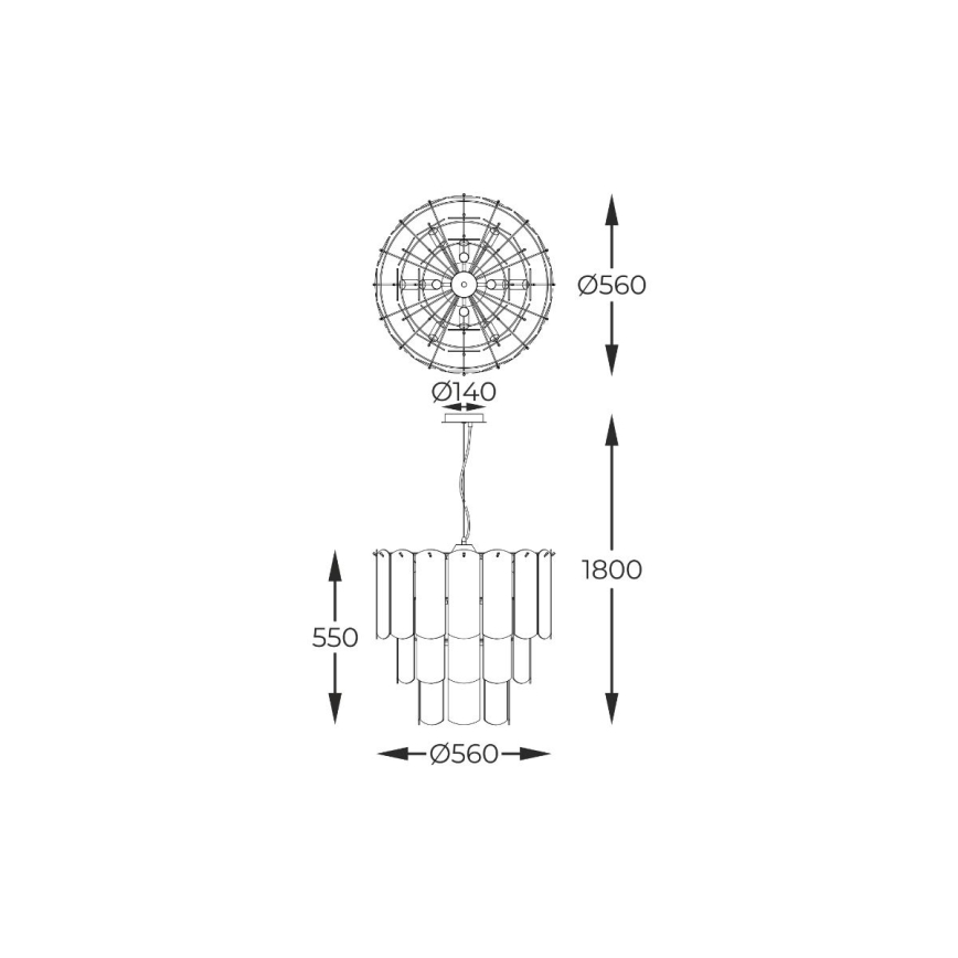 Zuma Line - Hanglamp aan een koord 14xE14/40W/230V zwart