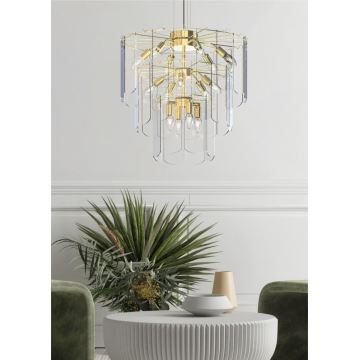 Zuma Line - Hanglamp aan een koord 14xE14/40W/230V goud