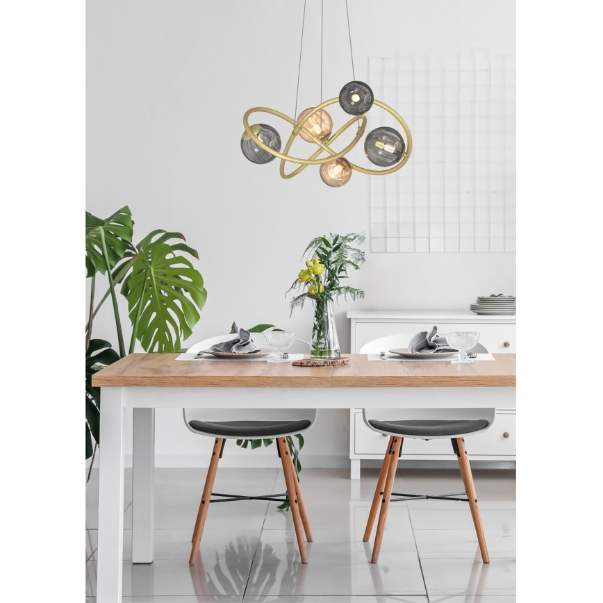 Zuma Line - Hanglamp aan een koord 5xG9/3,5W/230V goud