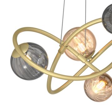 Zuma Line - Hanglamp aan een koord 5xG9/3,5W/230V goud