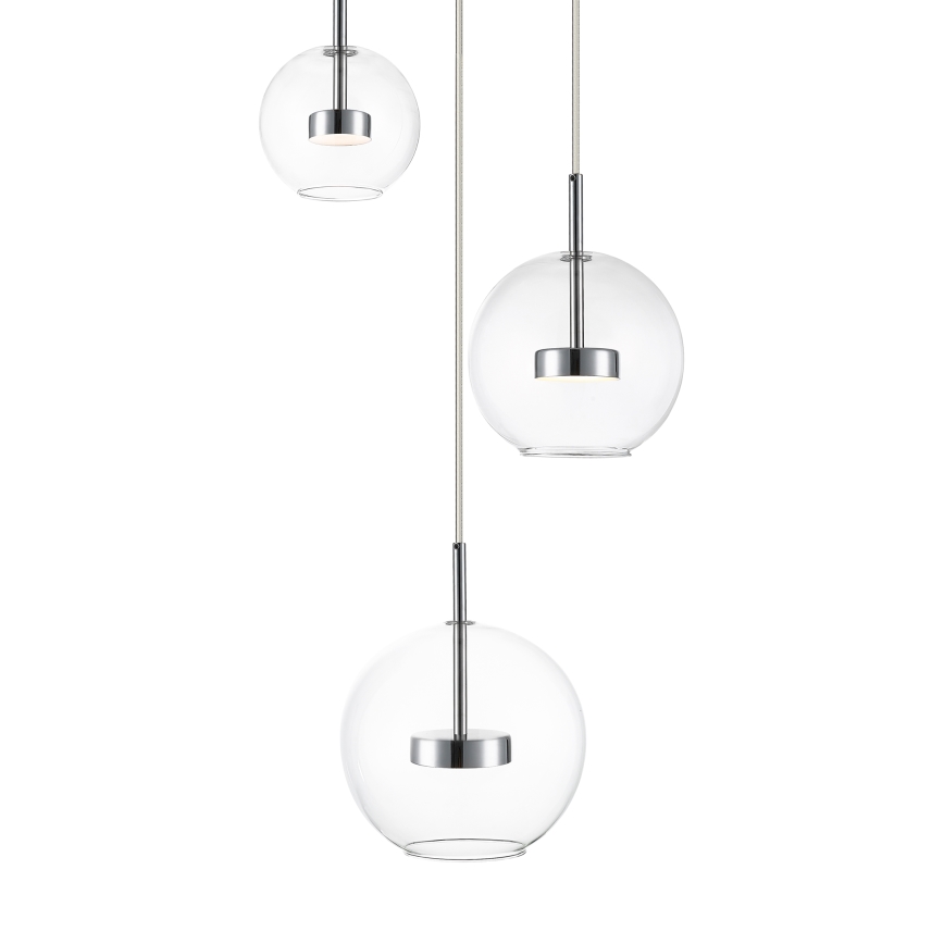 Zuma Line - LED Hanglamp aan een koord 3xLED/5W/230V zilver