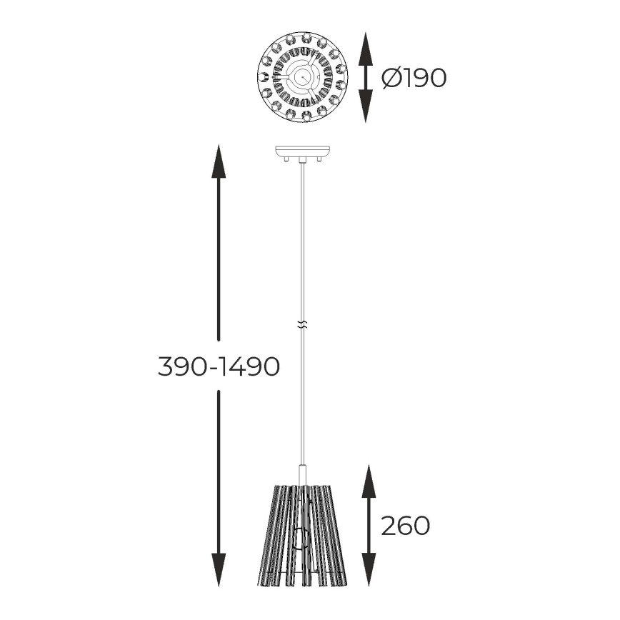 Zuma Line - Hanglamp aan een koord 1xE14/40W/230V goud