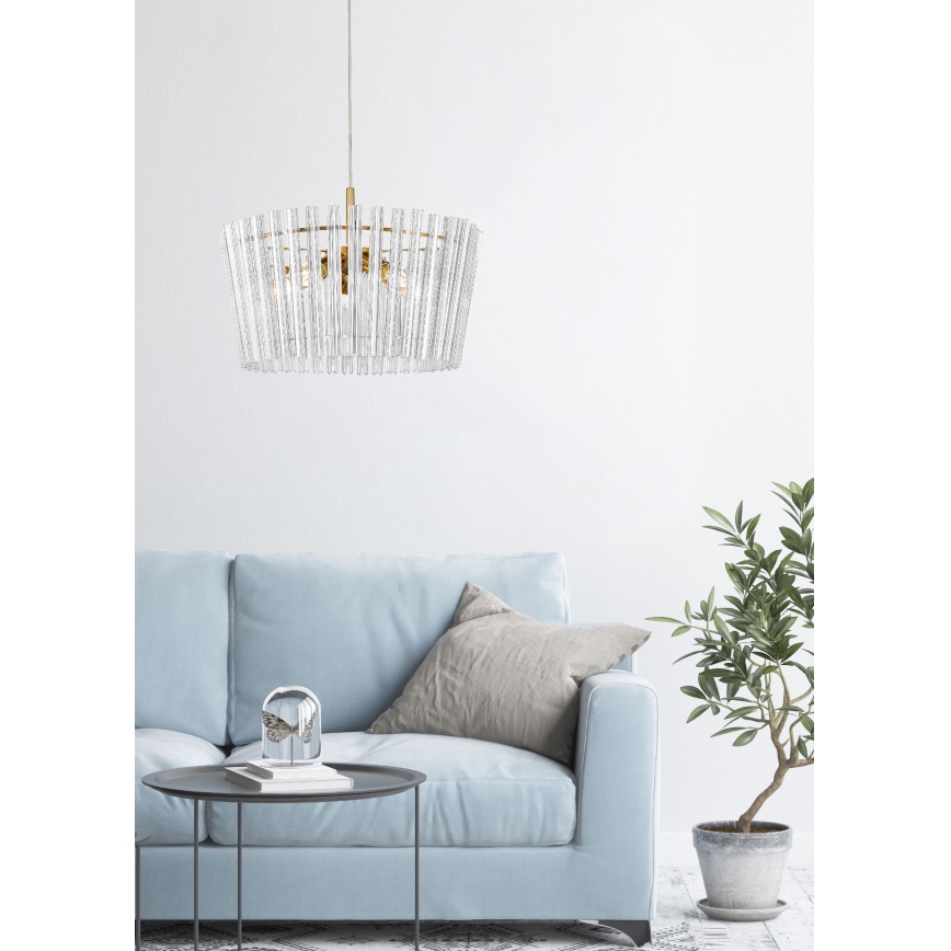 Zuma Line - Hanglamp aan een koord 5xE14/40W/230V goud