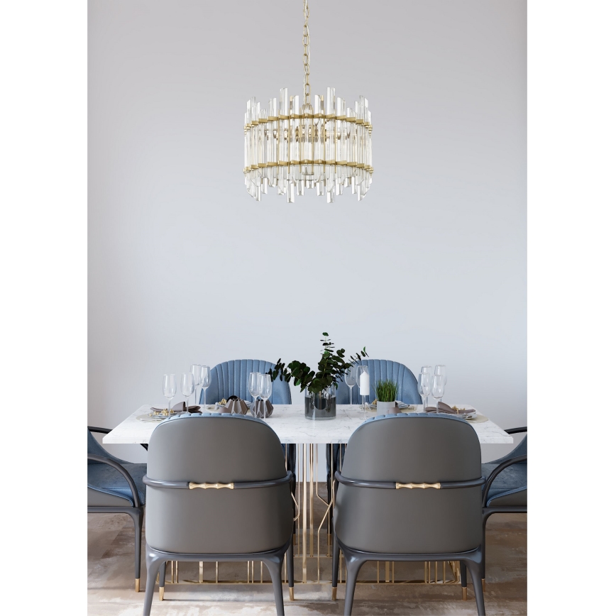 Zuma Line - Hanglamp aan een ketting 6xG9/42W/230V goud