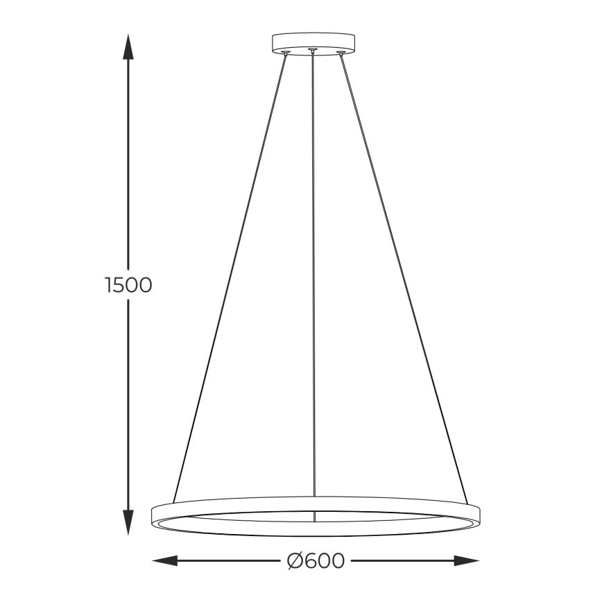 Zuma Line - LED Hanglamp aan een koord LED/32W/230V 3000/4000/6000K diameter 60 cm zwart