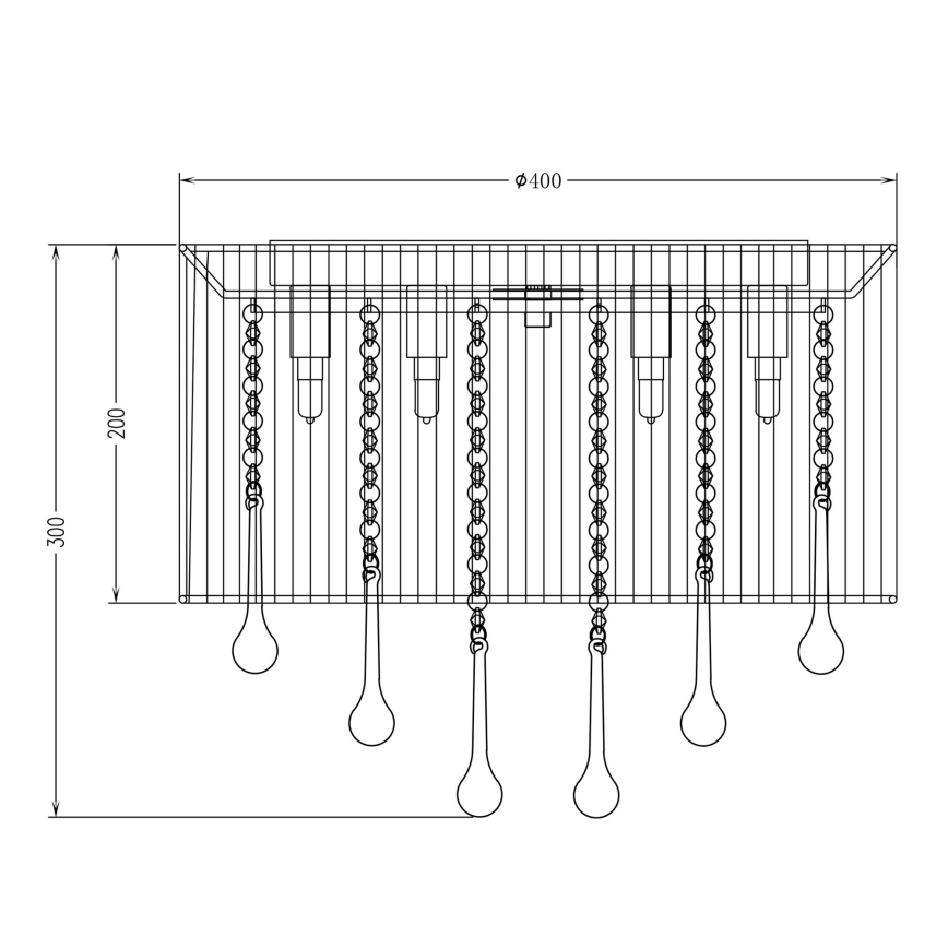 Zuma Line - Plafondlamp 8xG9/40W/230V wit