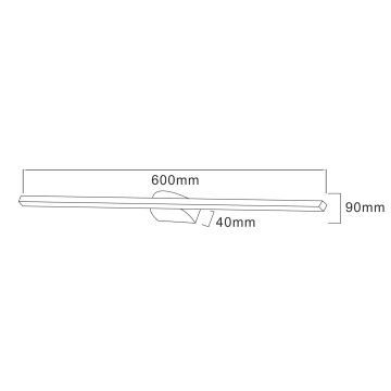 Zuma Line - LED Schilderijverlichting LED/20W/230V 60 cm zwart